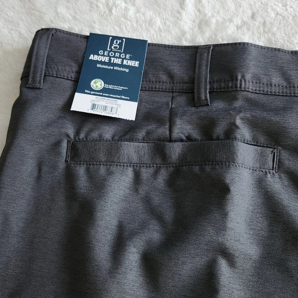 🩳George Men’s Gray Commuter Shorts, Size 42 – 9” Inseam, NWT professional style